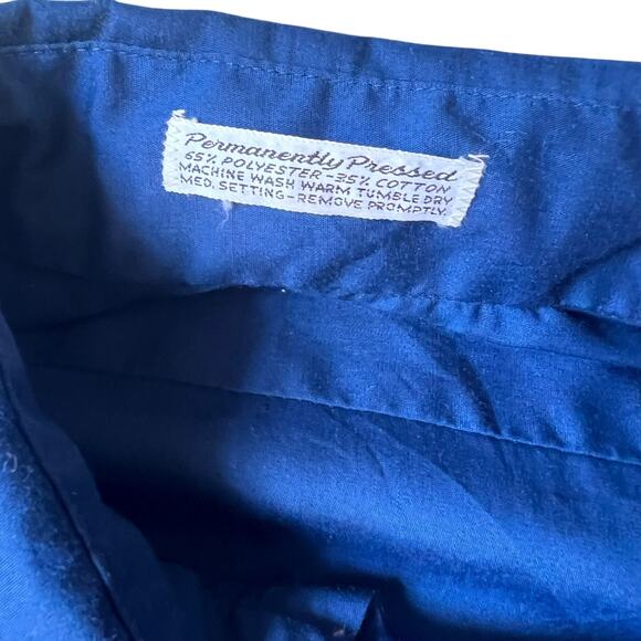 Classic Fit Button Down Shirt Royal Blue Regular 2010s - Picture 2 of 4